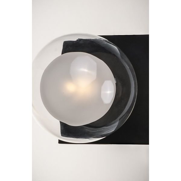 【ET2】アメリカ・ガラスボールウォールライト「POD」1灯（W120×D130×H120mm）