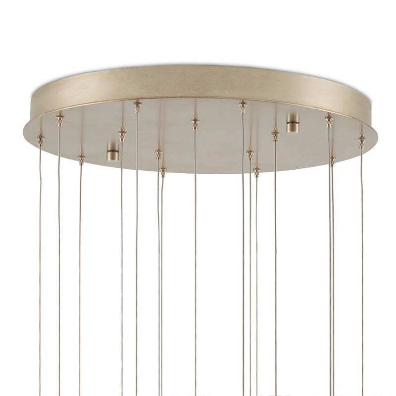 【CURREY】アメリカ・クリスタルシーリングペンダントライト 15灯「Crystal Bud」シルバー(φ685×H381mm)