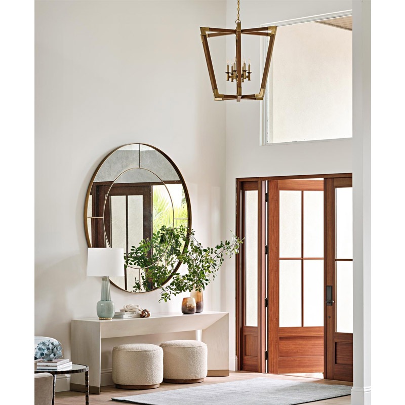 【CURREY】アメリカ・ランタンペンダントライト 3灯「Bastian」ブラウン(φ597×H736mm)