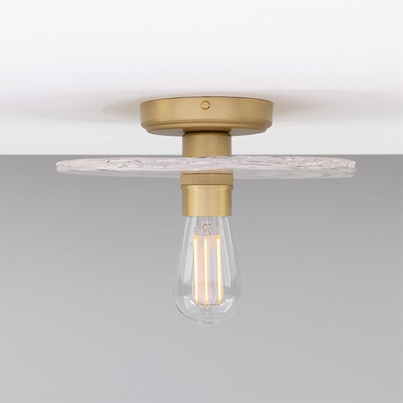 【Mullan】アイルランド「Bog Oak-Marbled Ceramic」ディスクシーリングライト 1灯 マーブル（φ280×Ｄ100mm）