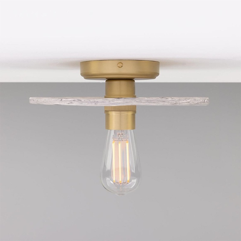 【Mullan】アイルランド「Bog Oak-Marbled Ceramic」ディスクシーリングライト 1灯 マーブル（φ280×Ｄ100mm）