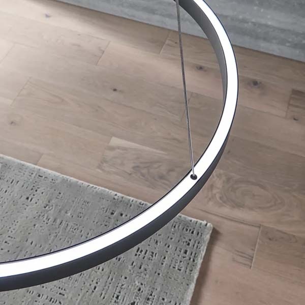 【TECH LIGHTING】アメリカ・モダン照明 ペンダントライト　「Fiama 30 Suspension」LED照明 ブラック（Φ762×H39mm）