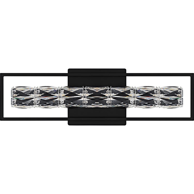 【QUOIZEL】アメリカ・デザイン照明 LED・クリスタルウォールライト「Dazzle」ブラック（W600×D80×H180mm）