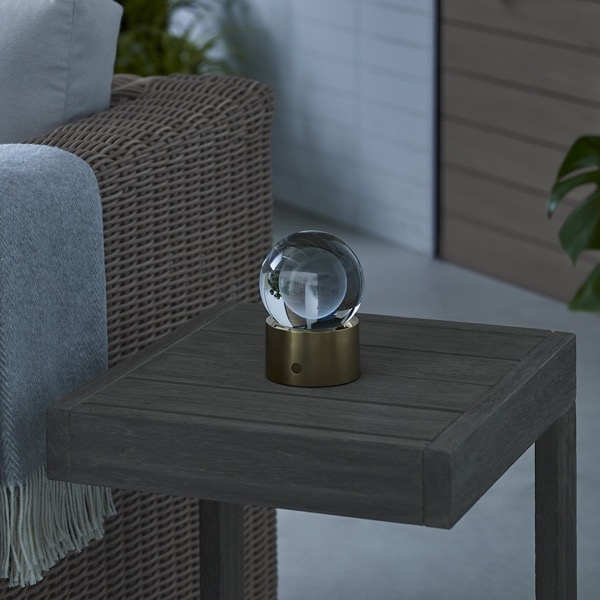 【TECH LIGHTING】アメリカ・テーブルライト「Mina Accent Rechargeable Table Lamp」ゴールド（W102×D102×H140mm）