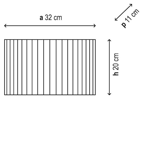 【Bover】 スペイン・インテリア照明「Wall Street 32」White Ribbon Shade
 (W320×D110×H200mm)