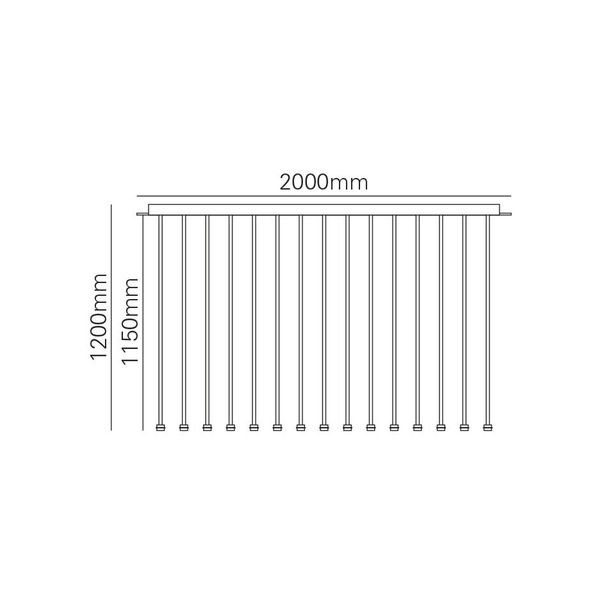 【MARETTI】オランダ・ペンダントライト「BO」15灯  BLACK（W2000×H1200mm）