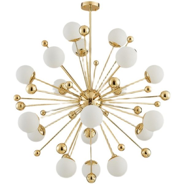 スプートニクガラスボールデザイン照明 11/12/18灯 ゴールド