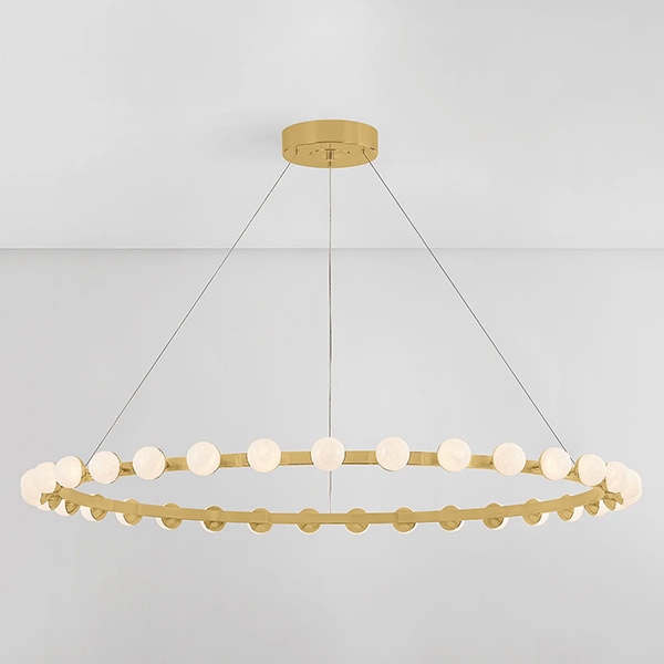 【CORBETT】アメリカ・デザイン照明 LEDペンダントライト「Linus」33灯 ゴールド(W1550×H77mm)