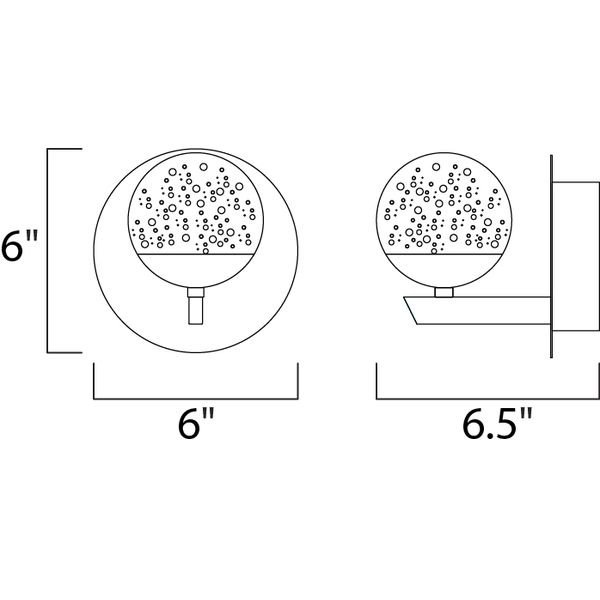 【ET2】アメリカ・LEDウォールライト「ORB II」1灯（W150×D170×H150mm）