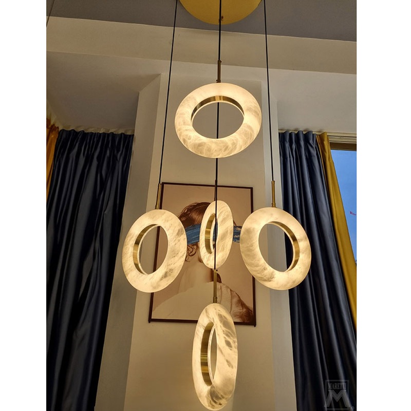 【MARETTI】オランダ・ペンダントライト「ALABASTRO」（φ500×H2000mm）