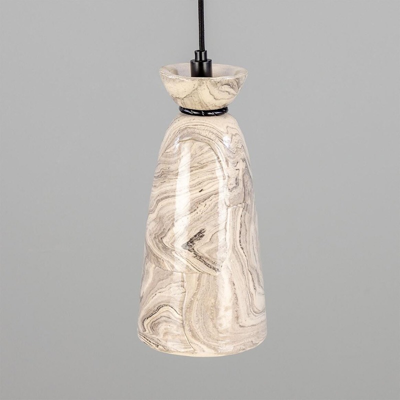 【Mullan】アイルランド「Parva-Ceramic Bathroom」ペンダントライト 1灯 マーブル（D140×H300mm）