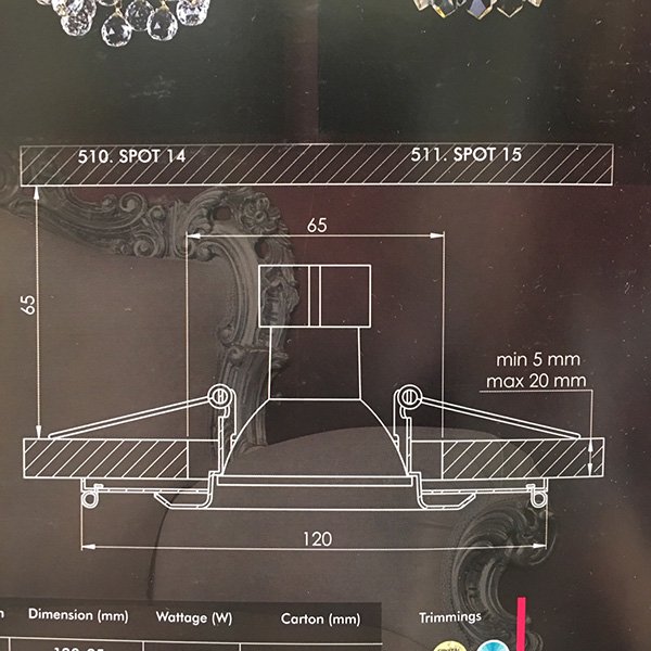 【ART GLASS】天井のダウンライトをキラキラに装飾♪ダウンライト用クリスタル(φ120mm)