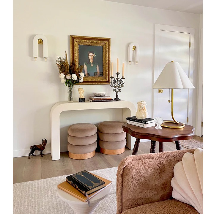 【MITZI】アメリカ・デザイン照明 テーブルライト「Martha」1灯 ゴールド（Φ360×H580mm）