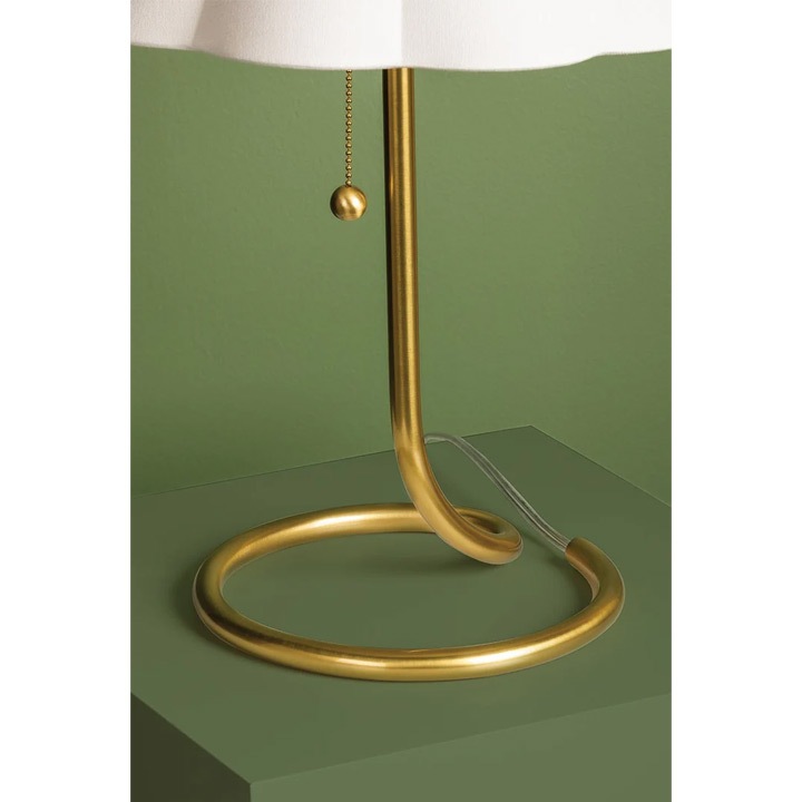 【MITZI】アメリカ・デザイン照明 テーブルライト「Martha」1灯 ゴールド（Φ360×H580mm）