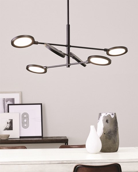 【TECH LIGHTING】アメリカ・ペンダントライト「SPECTICA」6灯Matte Black（W820×L670×H560mm）