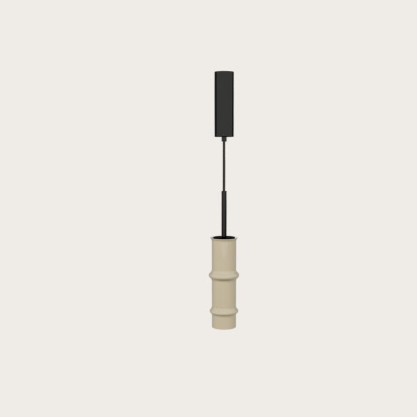 【aromas】 スペイン・インテリア照明「CANNA(S)」ペンダントライト ブラック/ゴールド (φ100×H450mm)