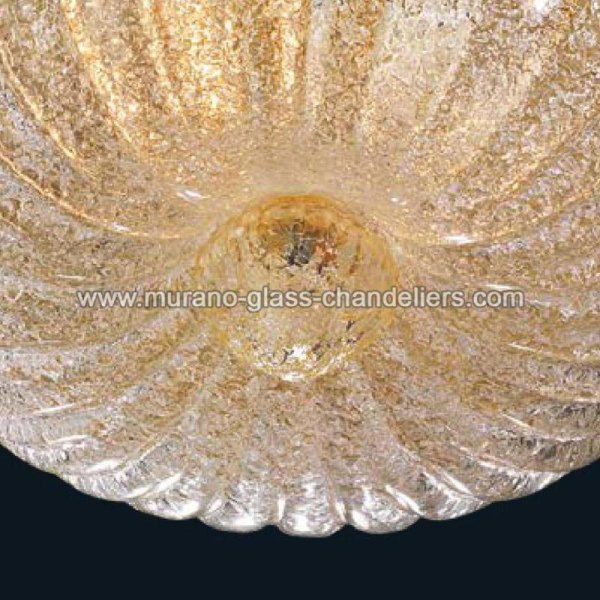 【MURANO GLASS CHANDELIERS】イタリア・ヴェネチアンガラスシーリングライト2灯「JAMIE」（W300×H130mm）