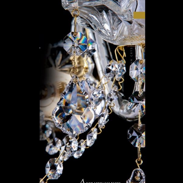 【ART GLASS】クリスタルブラケット 2灯「KIM」(W340×H250mm)