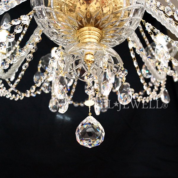 【ART GLASS】クリスタルシャンデリア 12灯「ANGELIKA」(W790×H490mm)