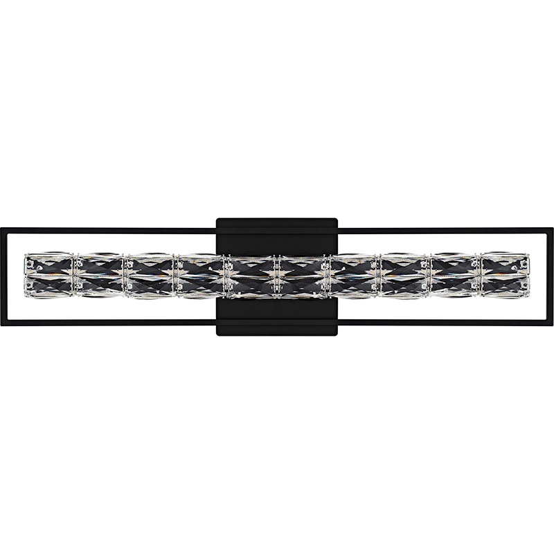 【QUOIZEL】アメリカ・デザイン照明 LED・クリスタルウォールライト「Dazzle」ブラック(W840×D80×H180mm)