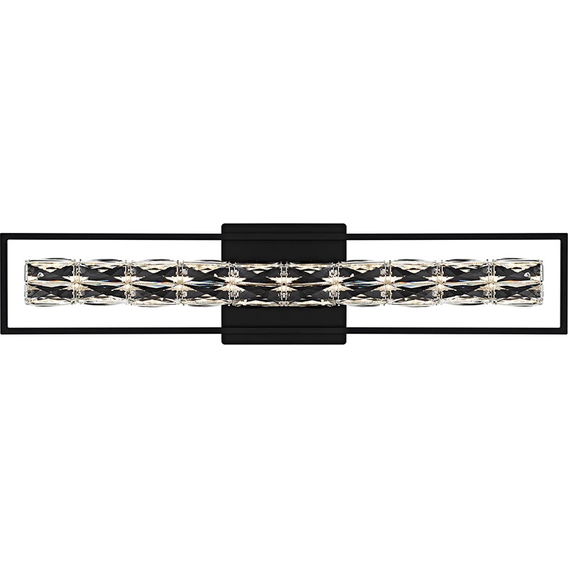 【QUOIZEL】アメリカ・デザイン照明 LED・クリスタルウォールライト「Dazzle」ブラック(W840×D80×H180mm)