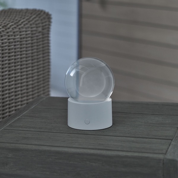 【TECH LIGHTING】アメリカ・テーブルライト「Mina Accent Rechargeable Table Lamp」ホワイト（W102×D102×H140mm）