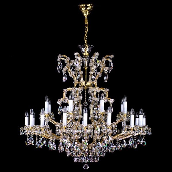 【ART GLASS】クリスタルシャンデリア「MARIA TEREZIA」25灯(1200×1100mm)