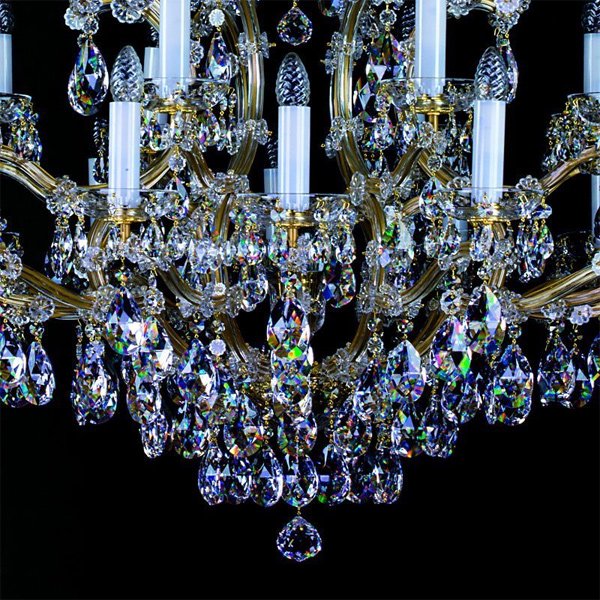 【ART GLASS】クリスタルシャンデリア「MARIA TEREZIA」25灯(1200×1100mm)