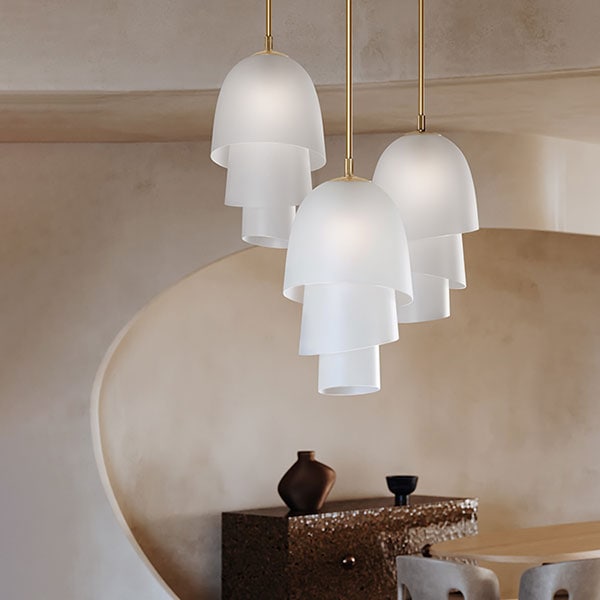 【CORBETT】アメリカ・デザイン照明 ペンダントライト「Hela」ゴールド (W458×H788mm)