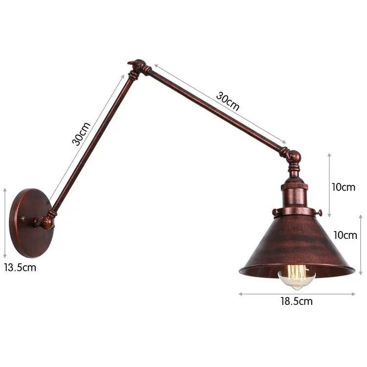 リーズナブル】ヴィンテージ スイングアームライト 1灯 ブラス（Φ185mm