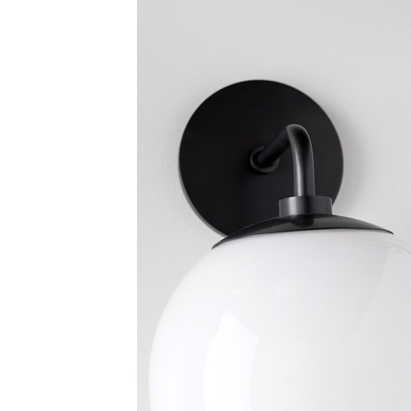 【MITZI】アメリカ・ガラスウォールライト「STELLA」1灯・ブラック系（W177.8×H292.1mm）