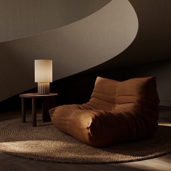 【aromas】 スペイン・インテリア照明「DENA」テーブルライト（本体のみ） 1灯 ブラック／ブラウン／グレー／ホワイト／ピンク (Φ210mm)