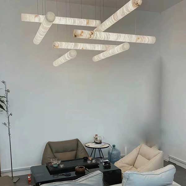 デザイン照明 モダン LED大理石ペンダントライト ホワイト Aタイプ