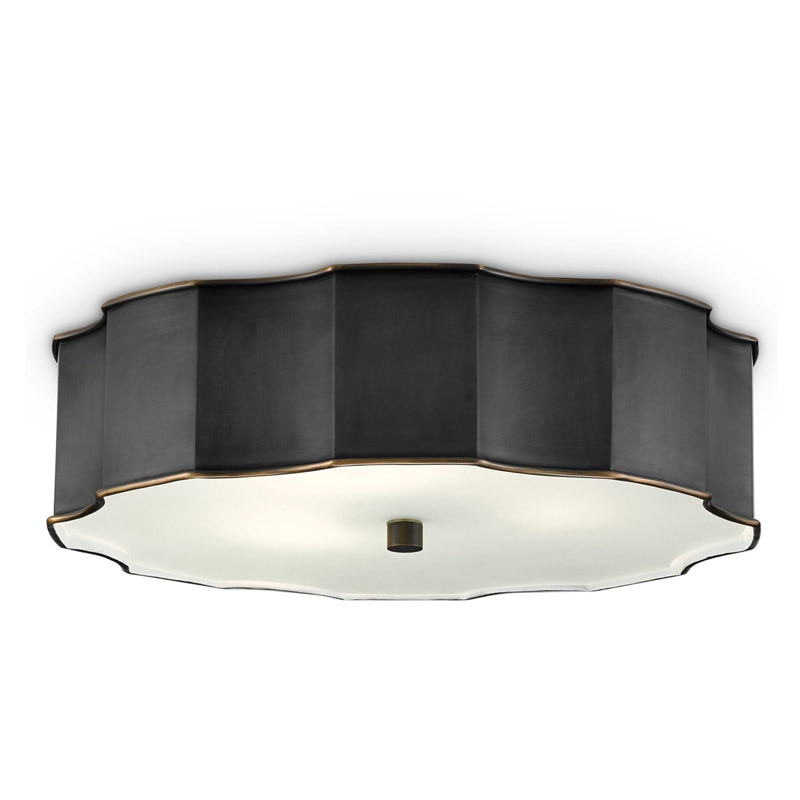 【CURREY】アメリカ・シーリングライト「Wexford」ブラック(φ488×H152mm)