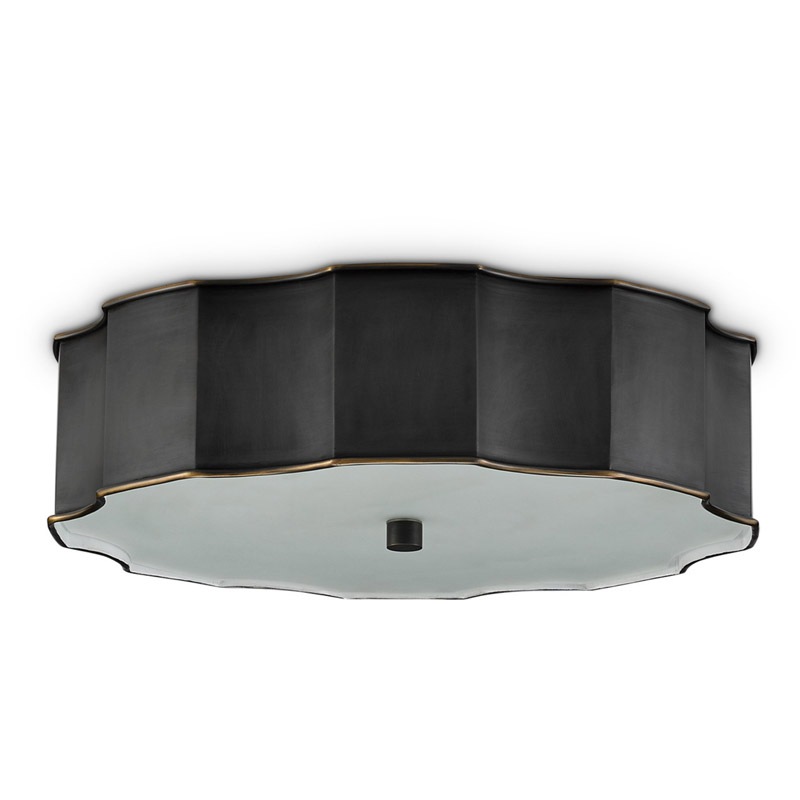 【CURREY】アメリカ・シーリングライト「Wexford」ブラック(φ488×H152mm)