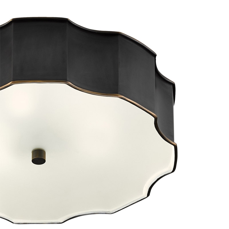 【CURREY】アメリカ・シーリングライト「Wexford」ブラック(φ488×H152mm)