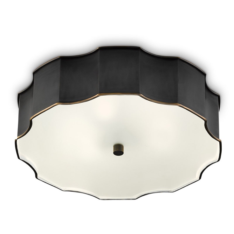 【CURREY】アメリカ・シーリングライト「Wexford」ブラック(φ488×H152mm)