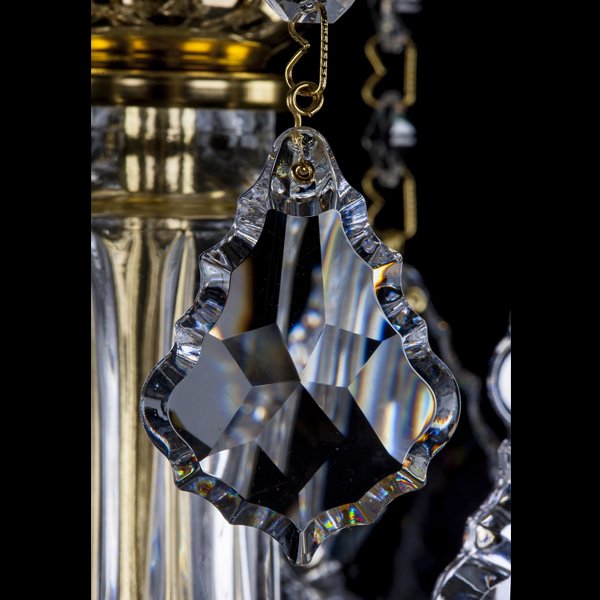 【ART GLASS】クリスタルシャンデリア「TIFFANI」6灯(W560×H490mm)