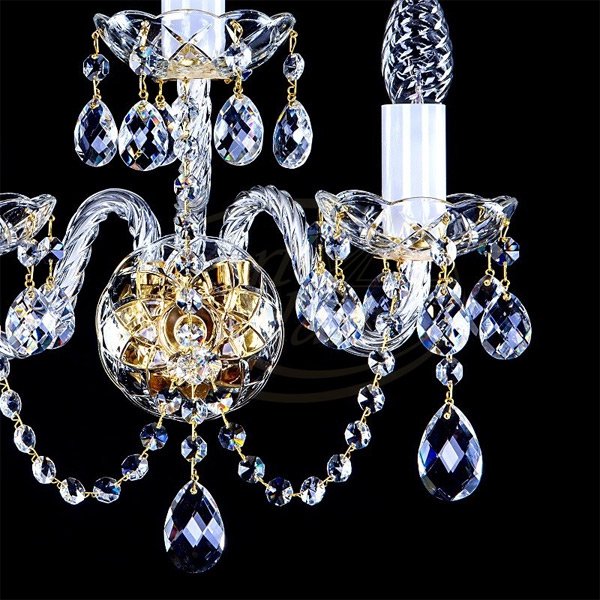 【ART GLASS】クリスタルブラケット「MAGGIE」3灯(W340×H340mm)