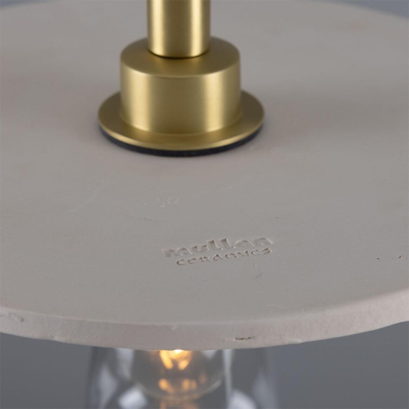 【Mullan】アイルランド「Bog Oak-Organic Ceramic Bathroom」ディスクペンダントライト 1灯 マットホワイト(φ280×H110mm)