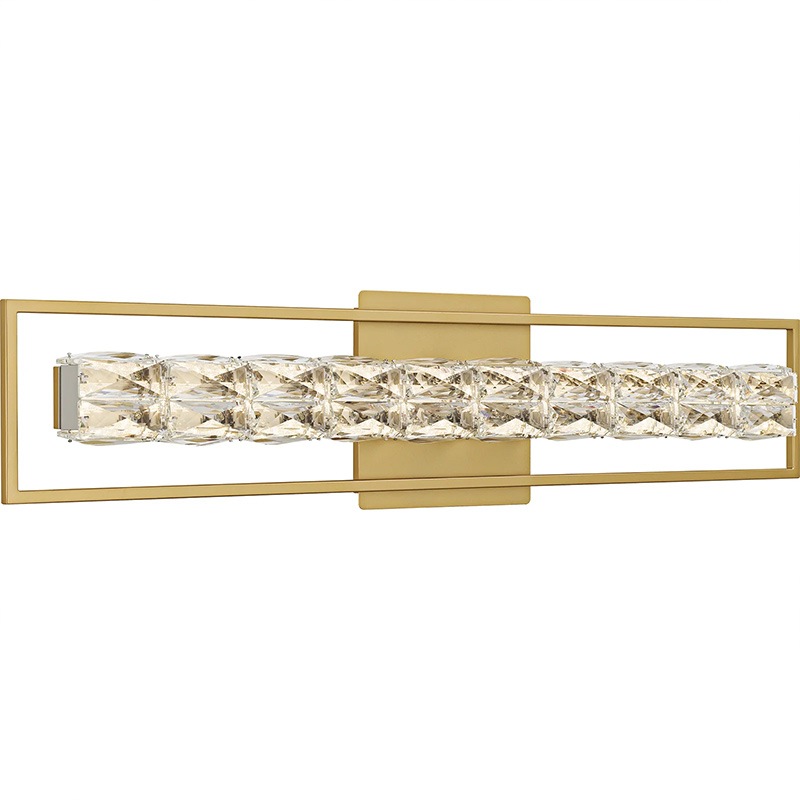 【QUOIZEL】アメリカ・デザイン照明 LED・クリスタルウォールライト「Dazzle」ゴールド（W840×D80×H180mm）