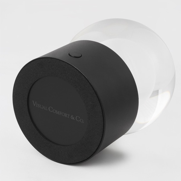 【TECH LIGHTING】アメリカ・テーブルライト「Mina Accent Rechargeable Table Lamp」ブラック（W102×D102×H140mm）