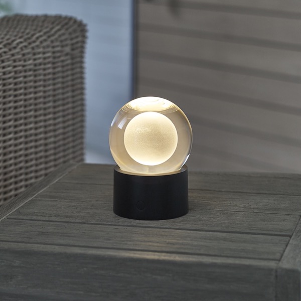 【TECH LIGHTING】アメリカ・テーブルライト「Mina Accent Rechargeable Table Lamp」ブラック（W102×D102×H140mm）