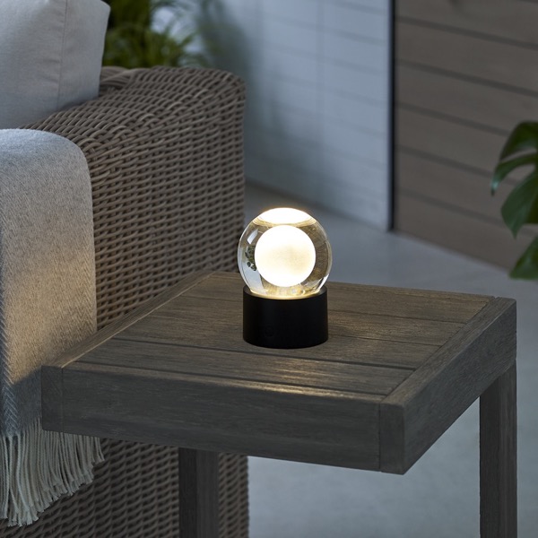 【TECH LIGHTING】アメリカ・テーブルライト「Mina Accent Rechargeable Table Lamp」ブラック（W102×D102×H140mm）