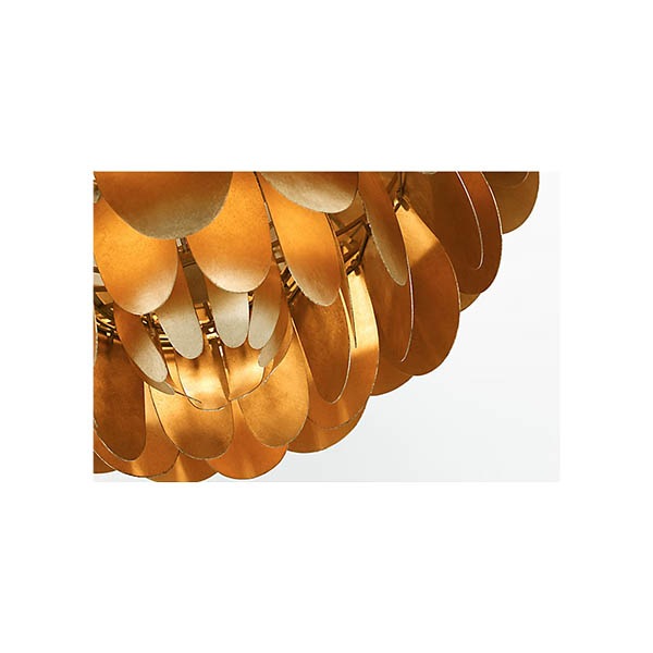 【Visual Comfort】アメリカ・デザイン照明 フラッシュマウント「Cynara XL Flush Mount」1灯・ゴールド（W584×H343mm）