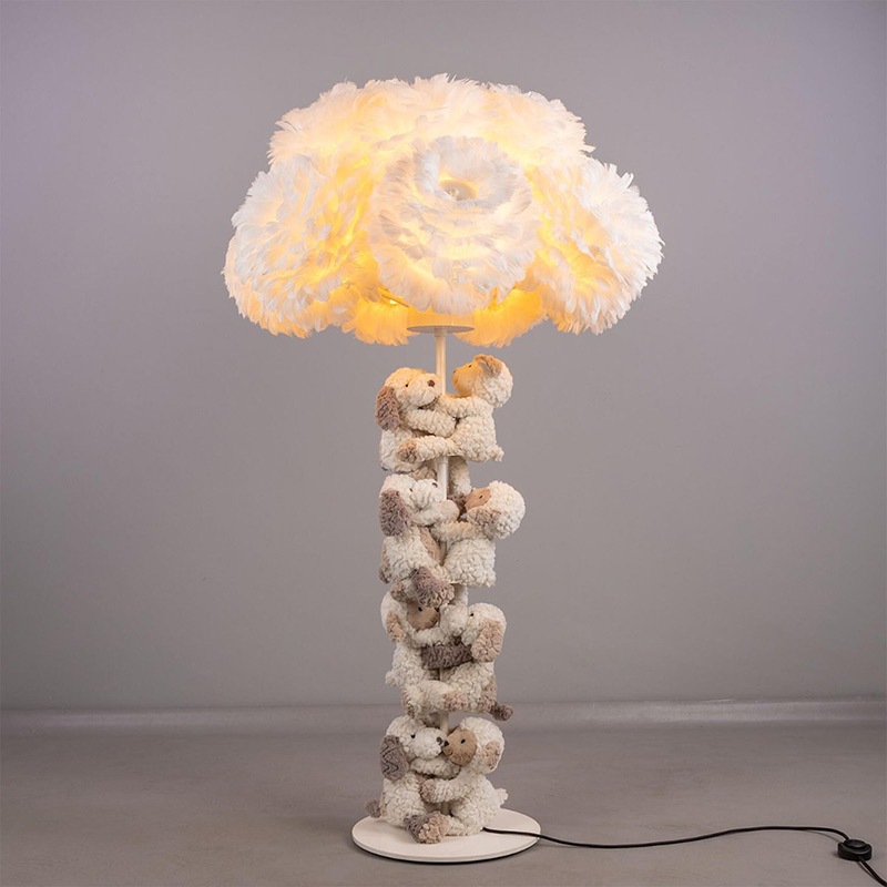 【Mullan】アイルランド「Foz Teddy Cloud Floor Lamp」テディベアクラウド フロアライト13灯(φ950×H1560mm)