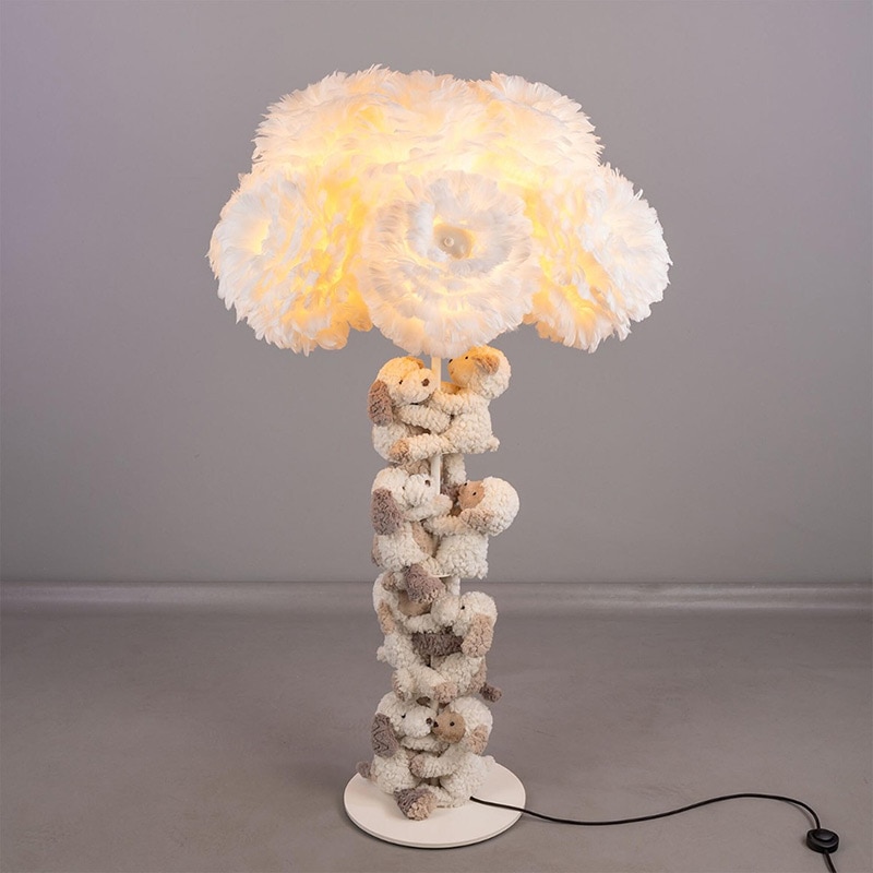 【Mullan】アイルランド「Foz Teddy Cloud Floor Lamp」テディベアクラウド フロアライト13灯(φ950×H1560mm)