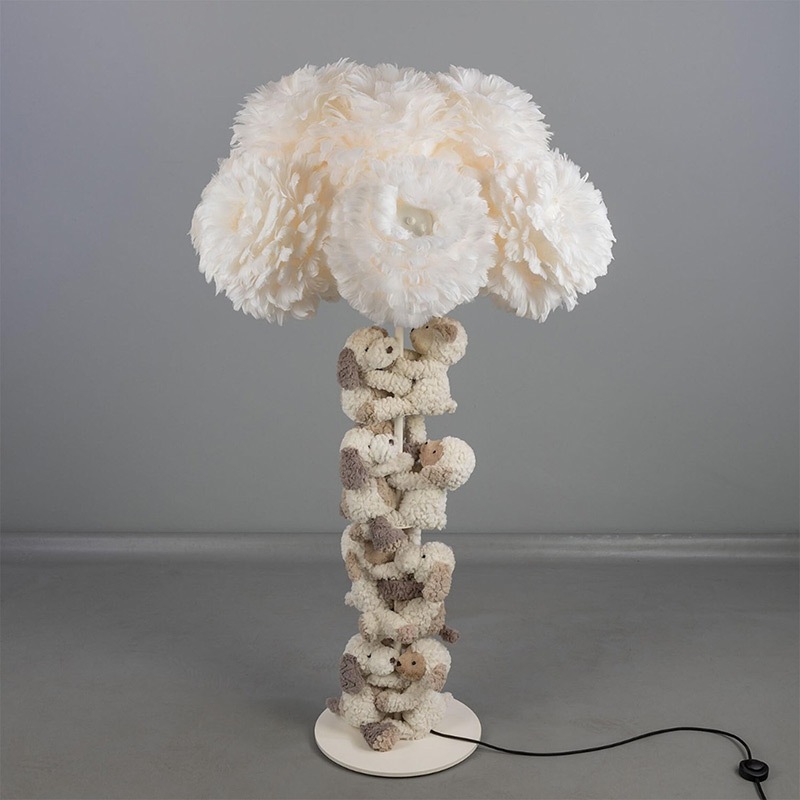 【Mullan】アイルランド「Foz Teddy Cloud Floor Lamp」テディベアクラウド フロアライト13灯(φ950×H1560mm)