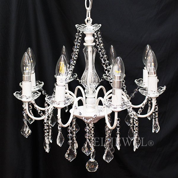 ホワイトアンティークシャンデリア 楽天市場】6灯シャンデリア アンティークホワイトシャンデリア ライト