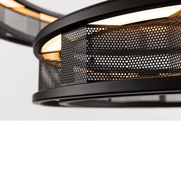 【TROY】アメリカ・モダン照明 LEDメッシュシャンデリア「FUZE」（W990.6×H717.5-1981.2mm）